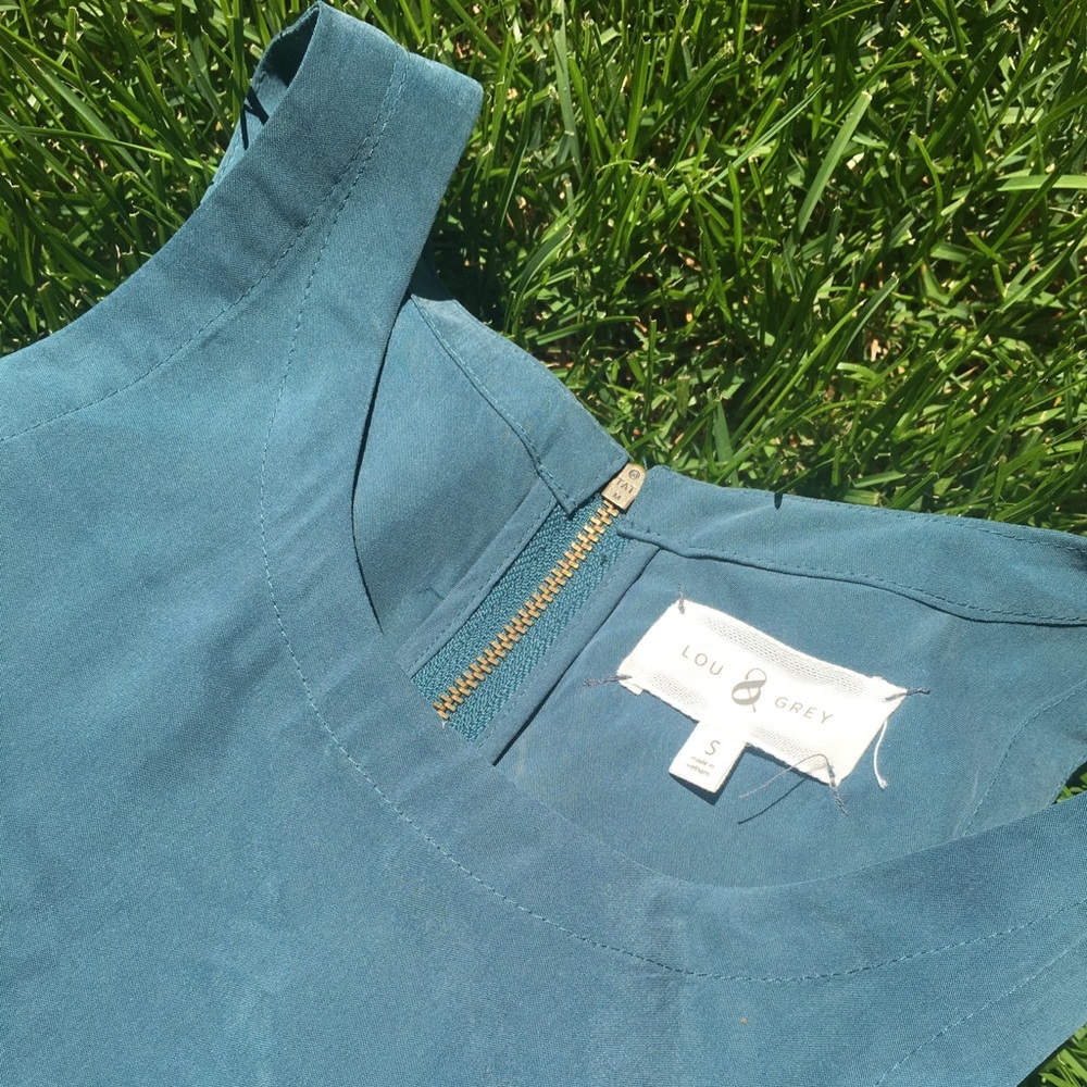 Lou & Grey Suede Teal Romper